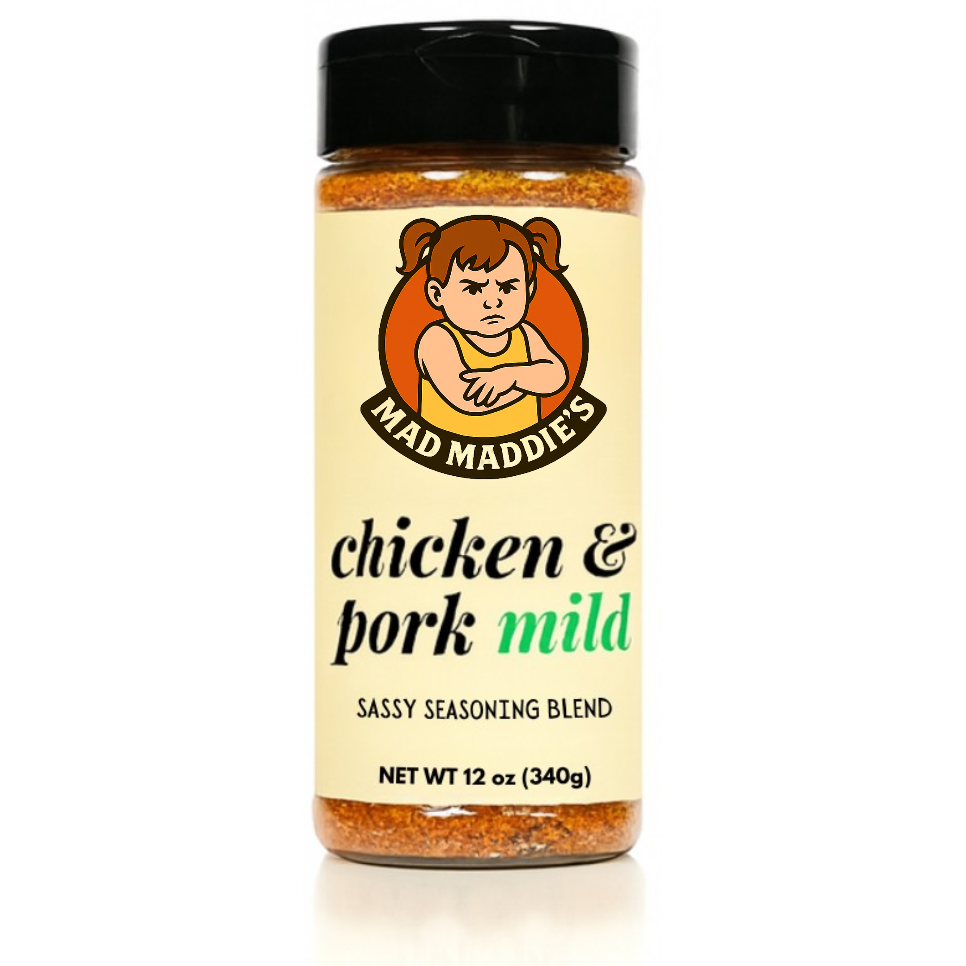 Mad Maddie’s Chicken & Pork Mild – Sassy Seasoning Blend - 12oz Bottle