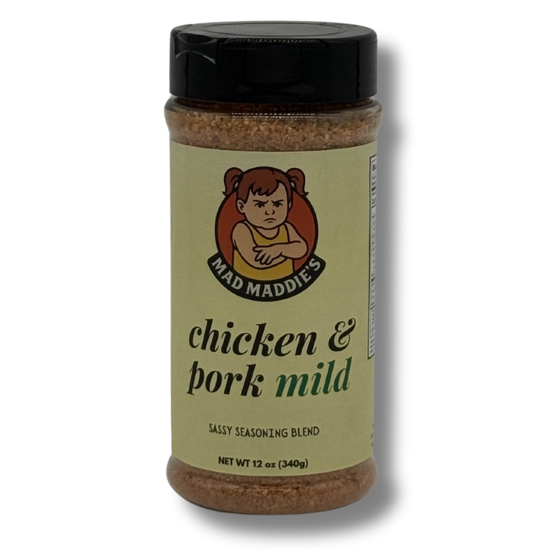 Mad Maddie’s Chicken & Pork Mild – Sassy Seasoning Blend - 12oz Bottle